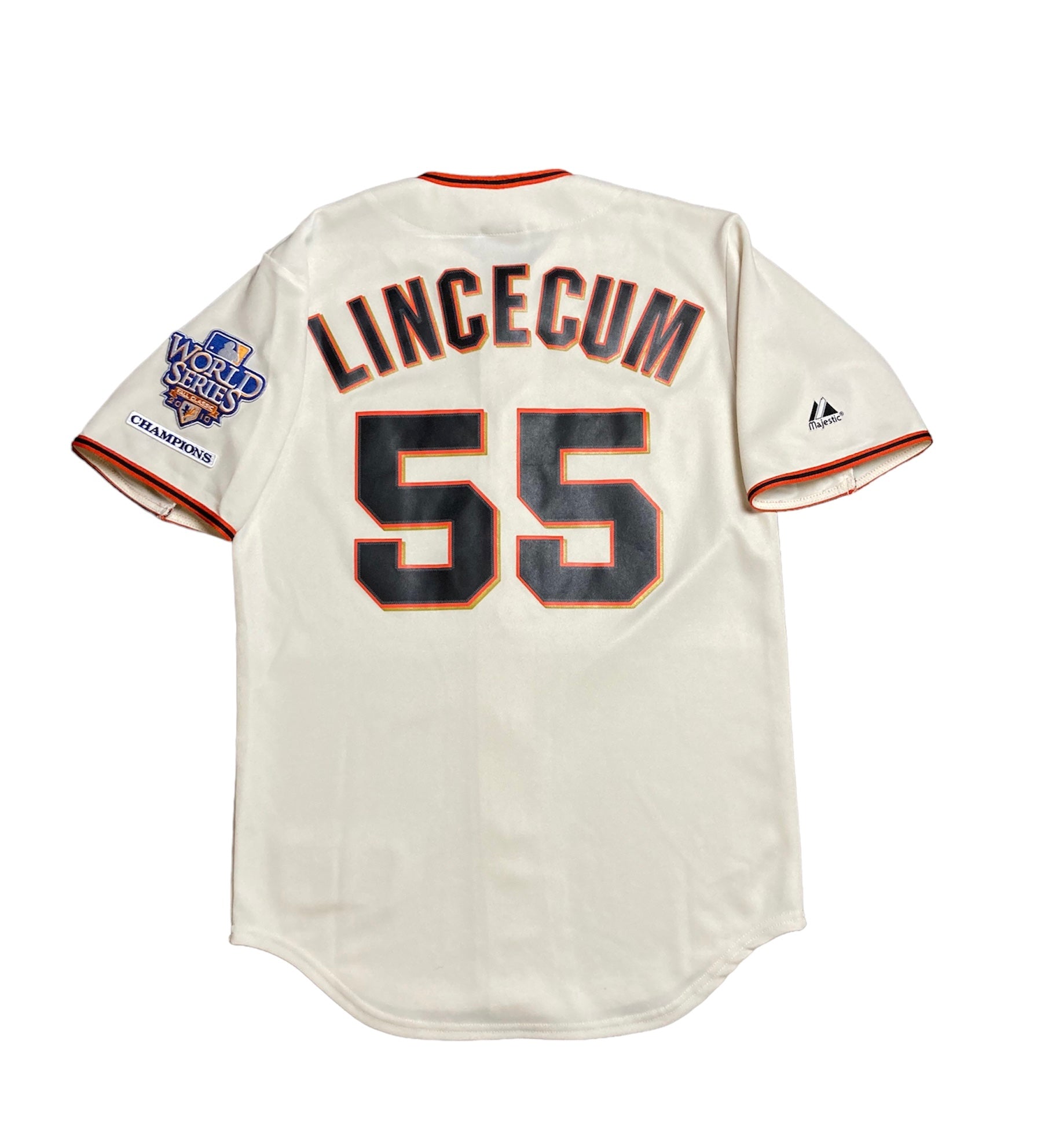 San Francisco Giants Tim Lincecum Game-Used 2014 World Series Road jersey  (size 42. authenticated 10/21 & 10/28)